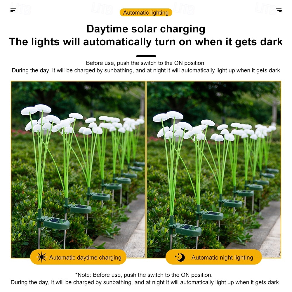 2 Pcs Solar Mushroom Pathway Light Outdoor Lawn Light Waterproof Garden Light Home Yard Camping Holiday Landscape Decoration Light 2026 - $30.99 –P8
