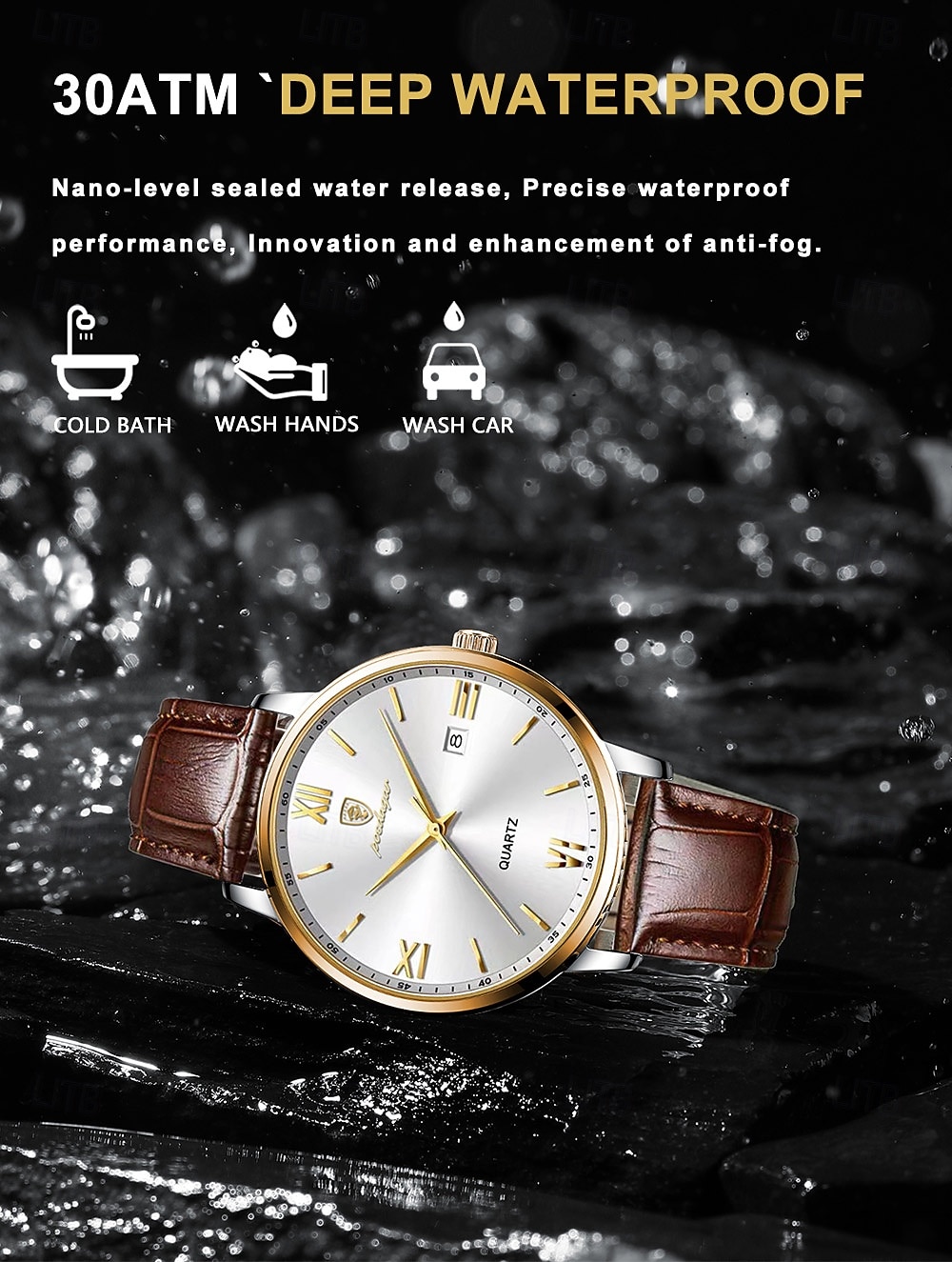 826 Men's Quartz Watch – Ultra-Thin Alloy Case, Leather Strap, Luminous Hands, Date Display, 30M Waterproof, Classic Business Style 2026 - $32.99 –P7