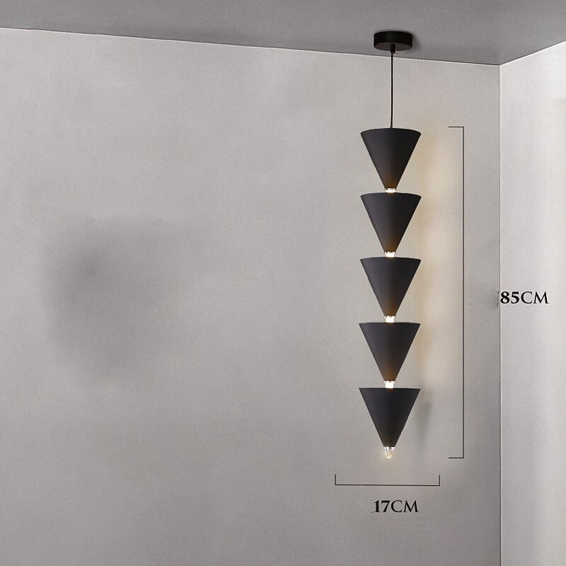 Lampada a sospensione a LED moderna, lampada da comodino nera, 17*85 cm, design lineare, finiture in metallo verniciato, moderna, 220-240 V, 110-120 V del 2025 a $349.99 –P3
