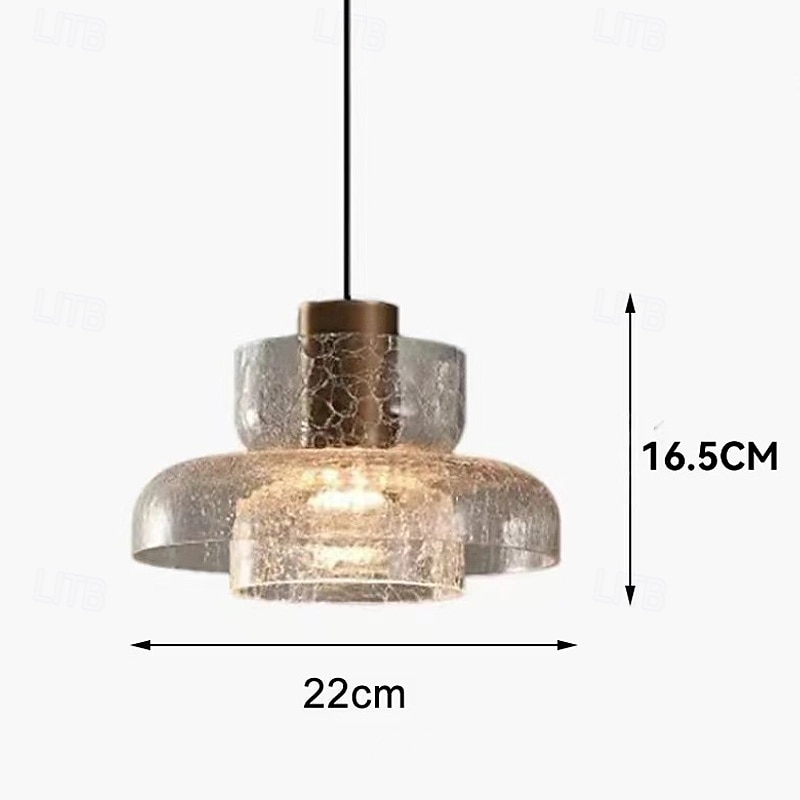 lampa wisząca led 12/15/22 cm 1-światło ciepła biel szkło galwanizowane wykończenia nowoczesny styl jadalnia sypialnia wisząca latarnia projekt 110-240 v 2025 - $109.99 –P5