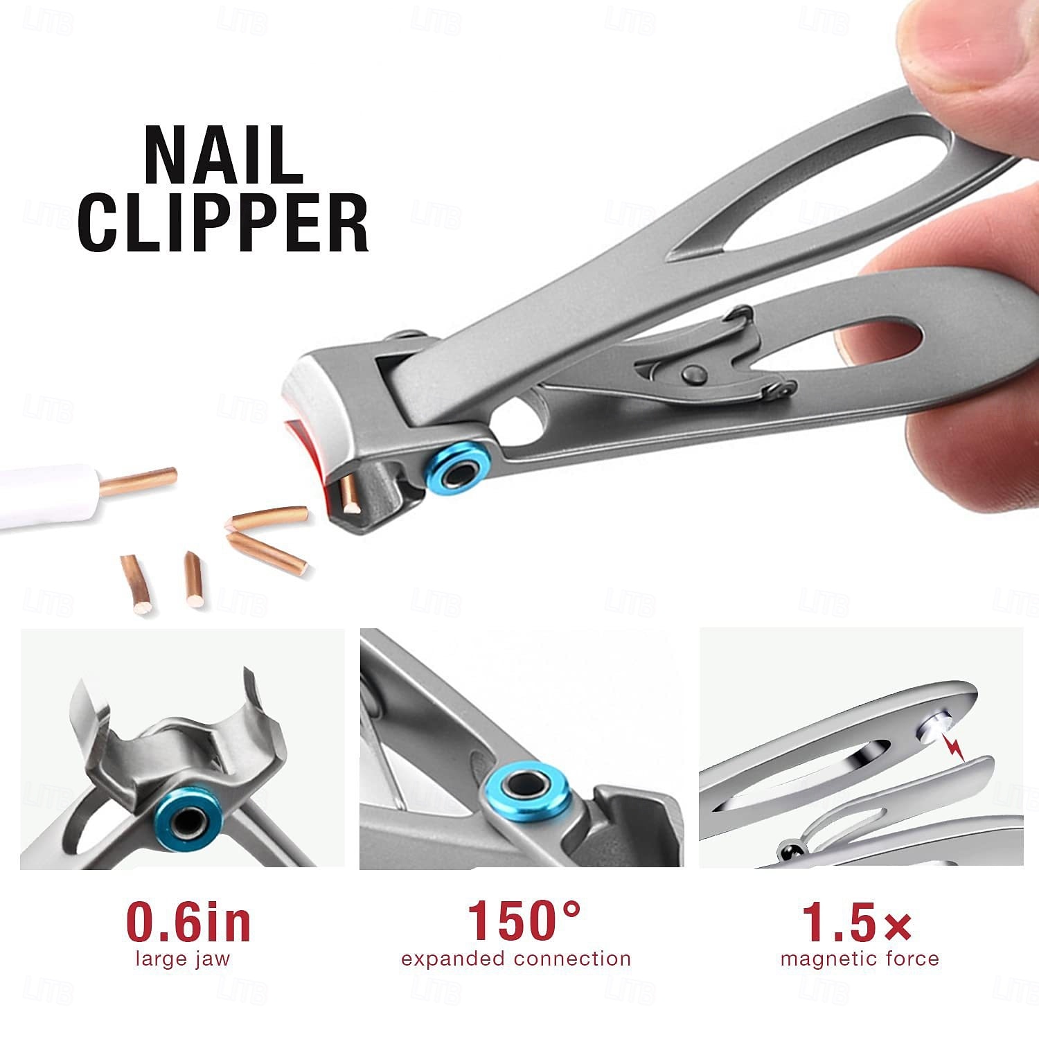 7-teiliges Zehennagelknipser-Set für Senioren mit dicken Zehennägeln, robuster Nagelknipser mit langem Griff für Erwachsene, Werkzeugset für eingewachsene Zehennägel, großer Zehennagelschneider aus 2025 - $23.99 –P1