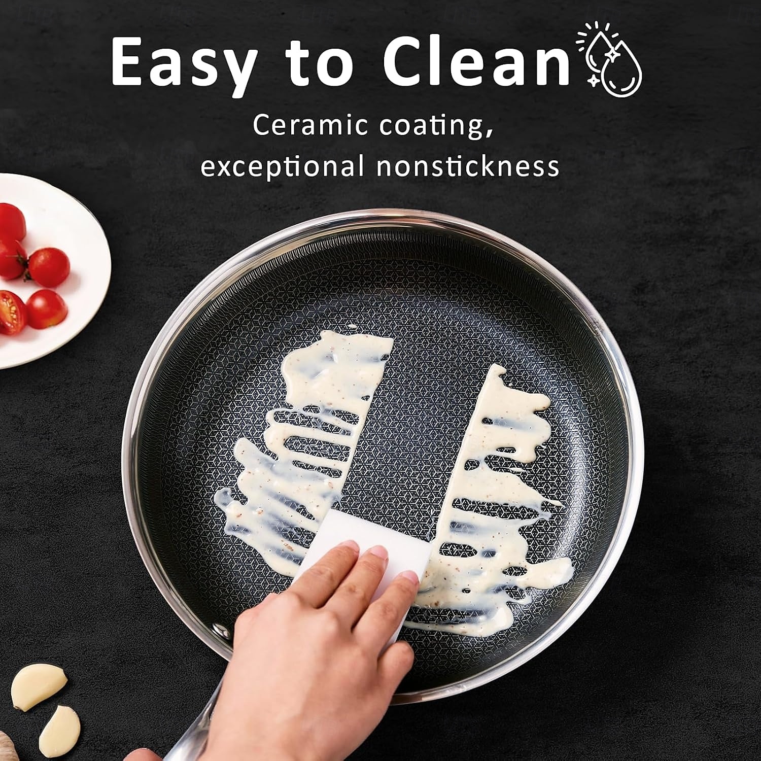 Non Stick Frying Pans, Hybrid Ceramic Stainless Steel Pan, Skillet with Stay-Cool Handle, Non Toxic, PFAS PFOA PTFE Free, Dishwasher & Oven Safe, Induction, Compatible with All Cooktops 2025 - $32.99 –P9