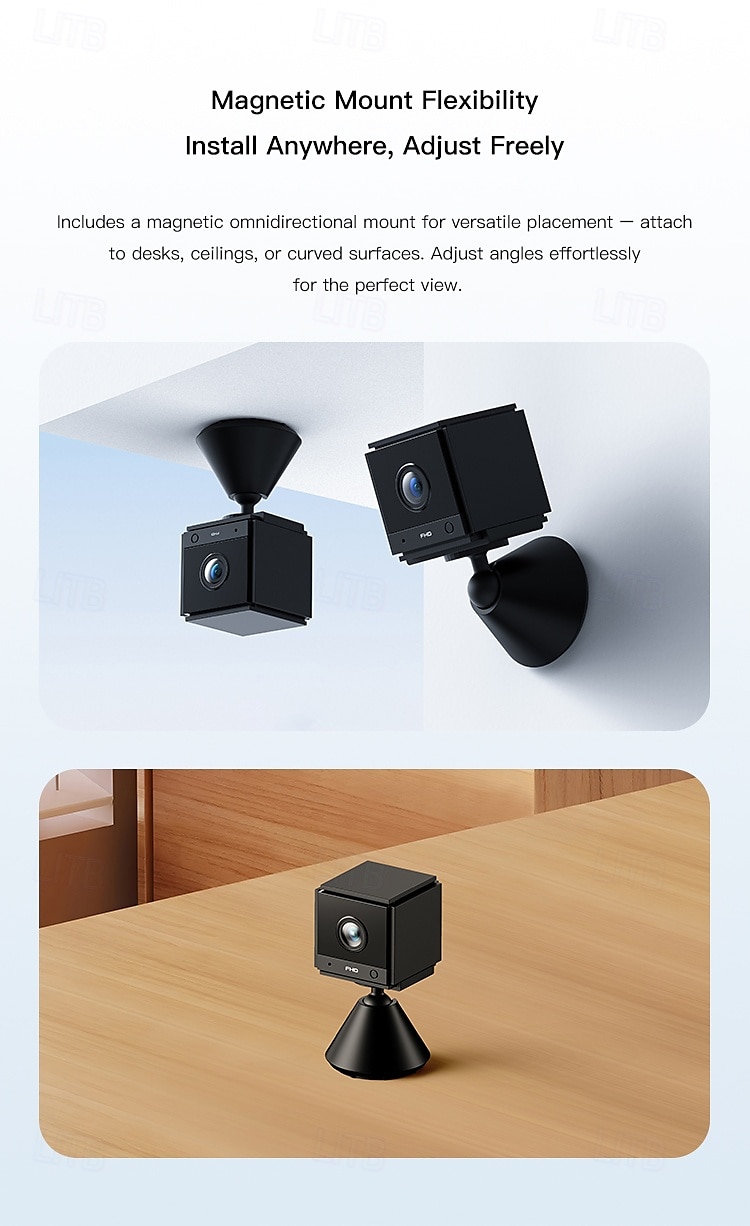 Trådlös HD-säkerhetskamera med wifi, mörkerseende, rörelsedetektering, husdjursövervakning inomhus och utomhus, fjärrkamera 2025 - $35.99 –P11