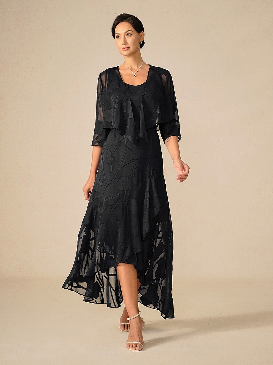 Pentru femei Rochie Maxi Rochie cu Volane Elegant Nuntă Invitat la nunta Serată Floral Fără manșon În U Negru Vară Primăvară 2025 - $69.99 –P2