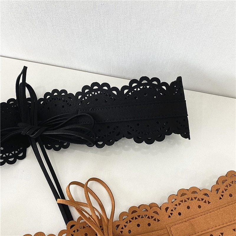 Women's Belt PU Black Green Khaki Coffee Waist Belt Street Daily Pure Color 2026 - $21.99 –P5