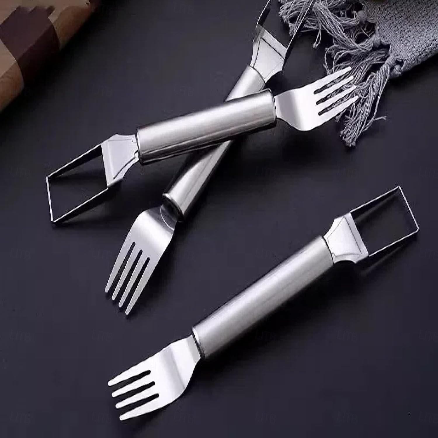 3 pcs Watermelon Knife, Melon Fork, Fruit Tool 2-in-1, Stainless Steel Silver Multiple items, Used for kitchen family camping 2025 - $13.99 –P5
