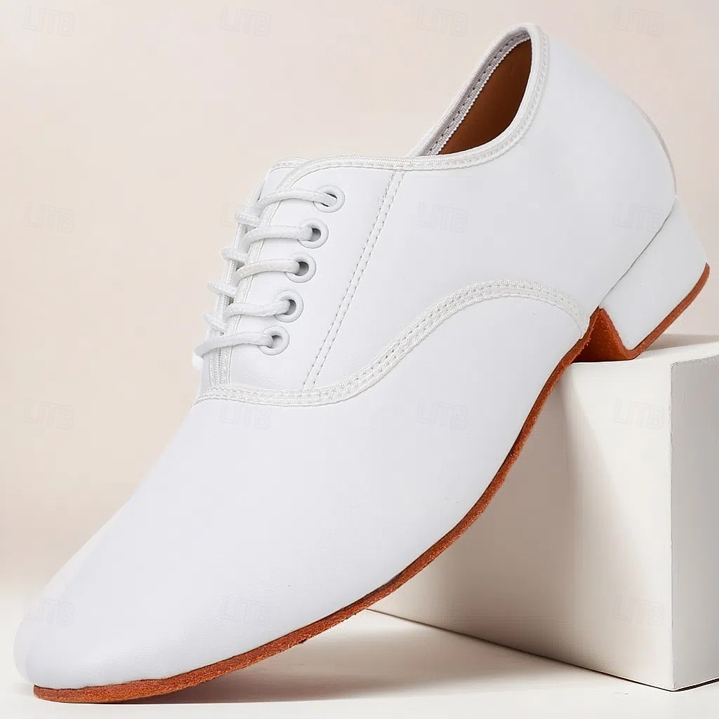 Homme Oxfords Brogue Classique Danse Disco Cuir PU Cuir Respirant Confortable Antidérapant À lacets Noir Blanche Automne Hiver de 2025 ? $34.99 –P1