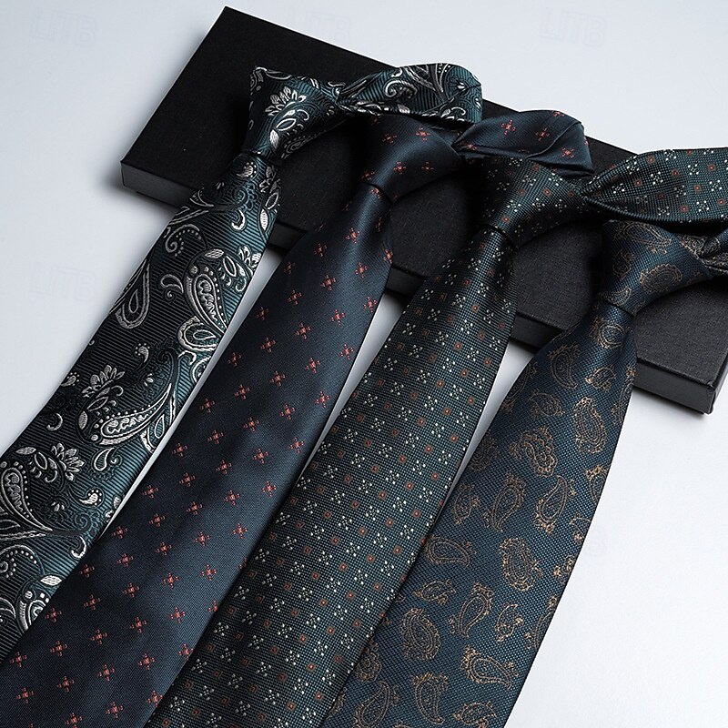 Men's Neckties Fashion Business Jacquard Pattern Wedding Party Daily Wear 2025 - $5.99 –P1