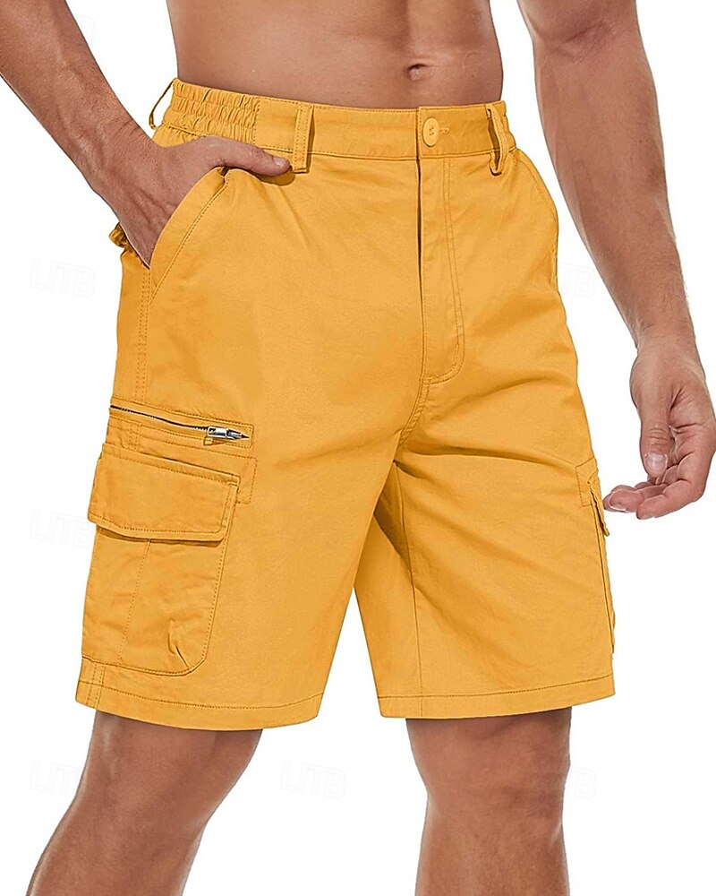 Per uomo Pantaloncini cargo Shorts Pantaloncini Estivi Elastico in vita Multi-tasche Tasca con Patta Semplice Comodità Indossabile Lunghezza al ginocchio All'aperto Sport Quotidiano Moda Casual Nero del 2025 a $40.99 –P2