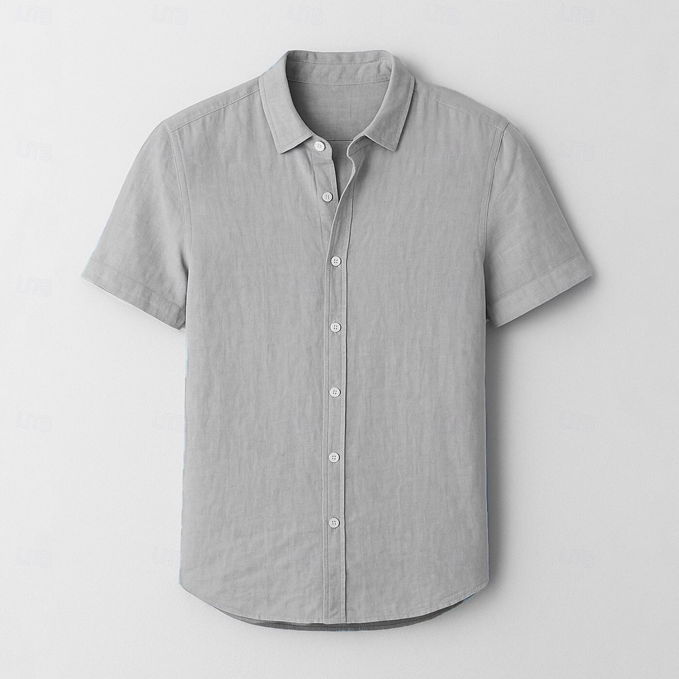 Men's 100% Linen Shirt Light Blue Light Yellow White Light Green Navy Blue Light Grey Short Sleeve Solid Color Shirt Collar School Formal Buttons Clothing Apparel Elegant Vacation Vintage Tropical 2025 - $40.99 –P4