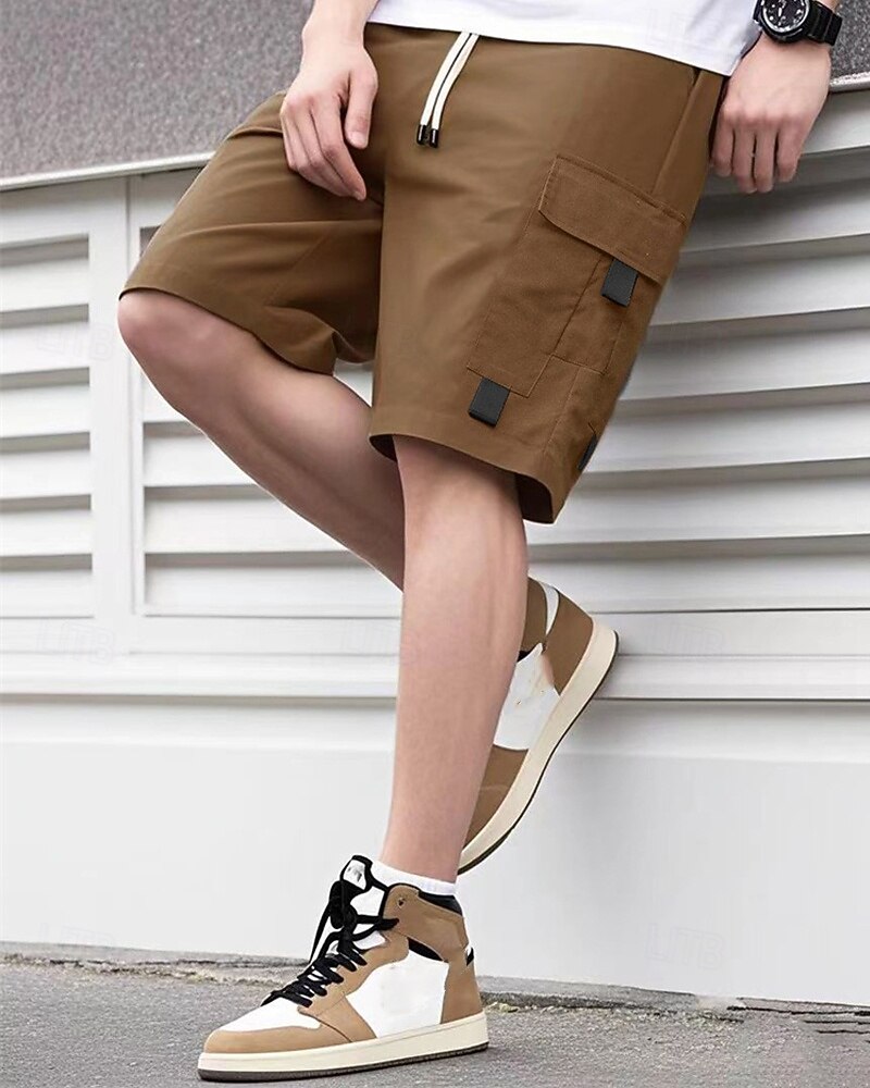 Per uomo Pantaloncini cargo Shorts Pantaloncini Estivi Coulisse Elastico in vita Multi-tasche Semplice Comodità Indossabile Lunghezza al ginocchio All'aperto Sport Quotidiano Moda Casual Nero Blu del 2025 a $20.99 –P13