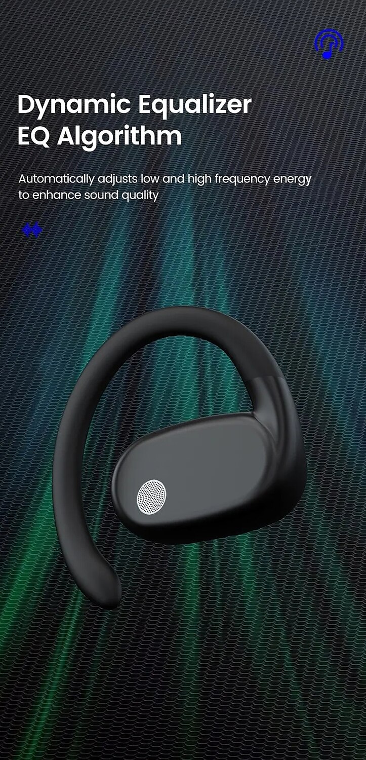 YJ76 TWS Ear Hook Headphones Bluetooth 5.2 – Open-Ear Design, HiFi Stereo, Noise Cancelling Mic, Long Battery Life, Waterproof, for Workout Travel Gaming 2025 - $20.99 –P4