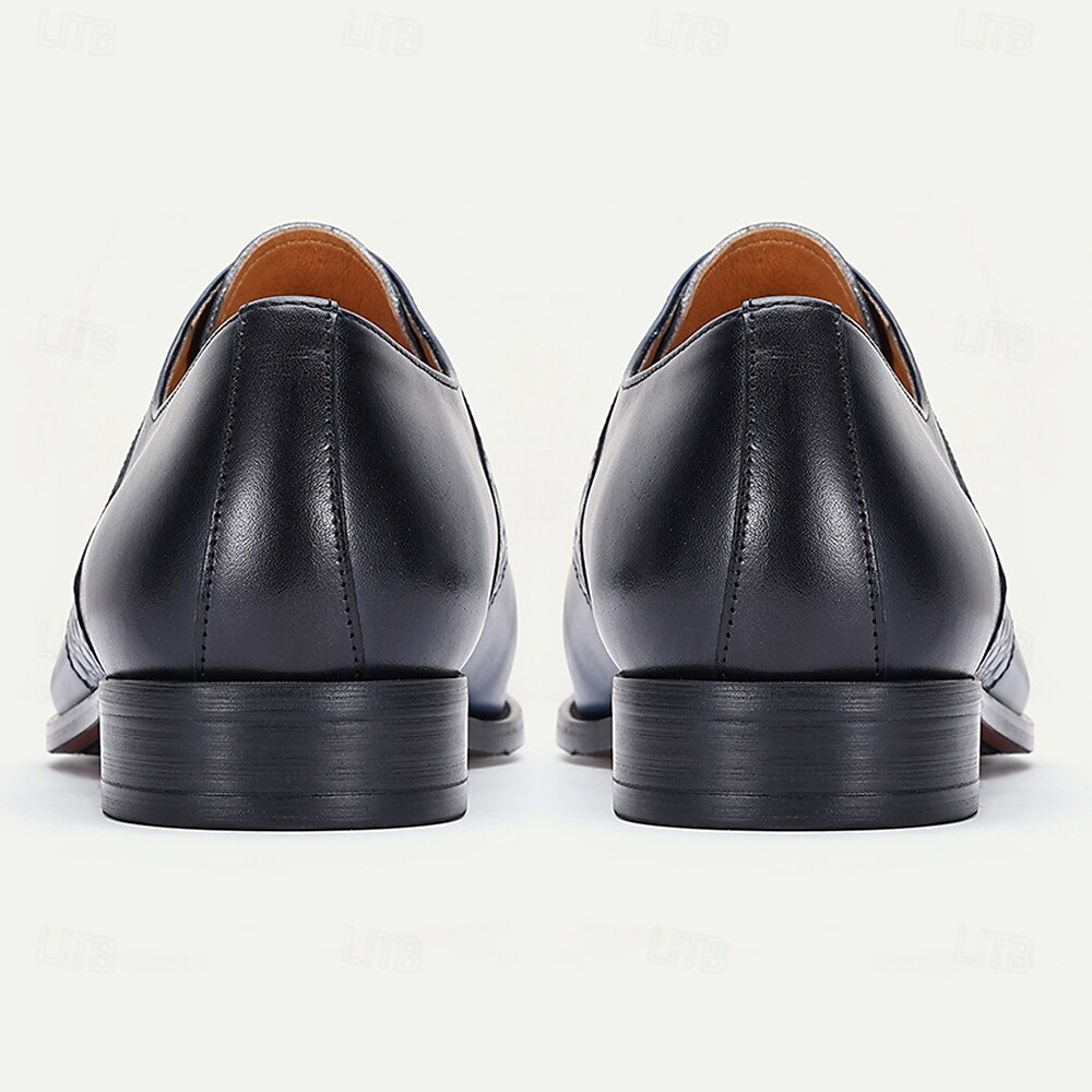 Men's Premium Navy Blue Crocodile Leather Lace-Up Dress Shoes for Exclusive Weddings, Galas and Formal Occasions 2025 - $94.99 –P5