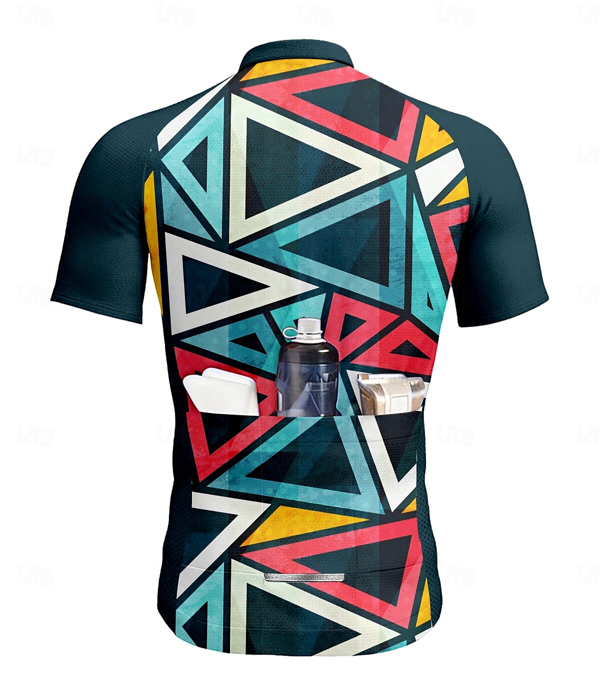 Herr Cykeltröja Kortärmad Cykel T-shirt Tröja Överdelar med 3 bakfickor UV-resistent Andningsfunktion Snabb tork Dragkedja fram Himmelsblå sporter Kläder 2025 - $28.99 –P2