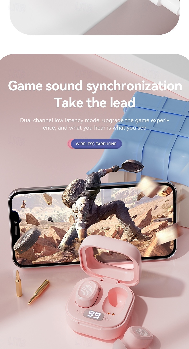 BY18 TWS Wireless Earbuds Bluetooth 5.3 In-Ear Headphones with Charging Case, Low Latency, Stereo Sound, Built-in Mic for Phone and Gaming 2025 - $25.99 –P9