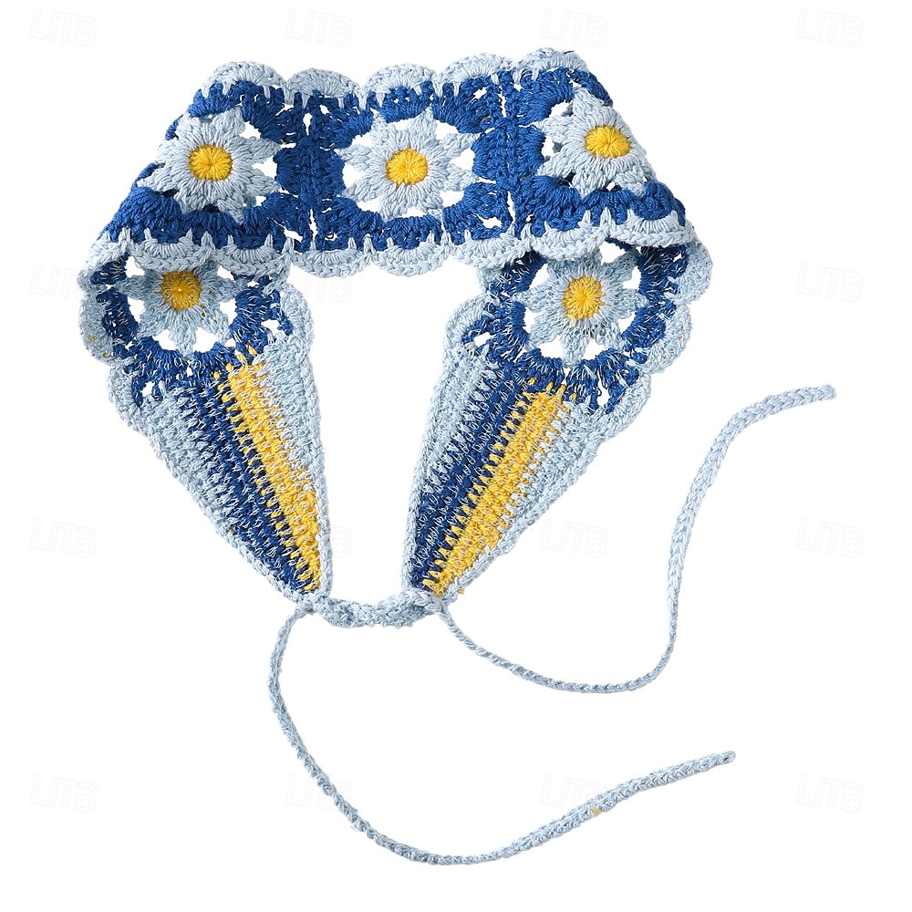 Bandane per capelli hippie, fasce per capelli da donna, fasce boho, fasce per capelli in maglia, fascia floreale per ragazze del 2025 a $11.49 –P10