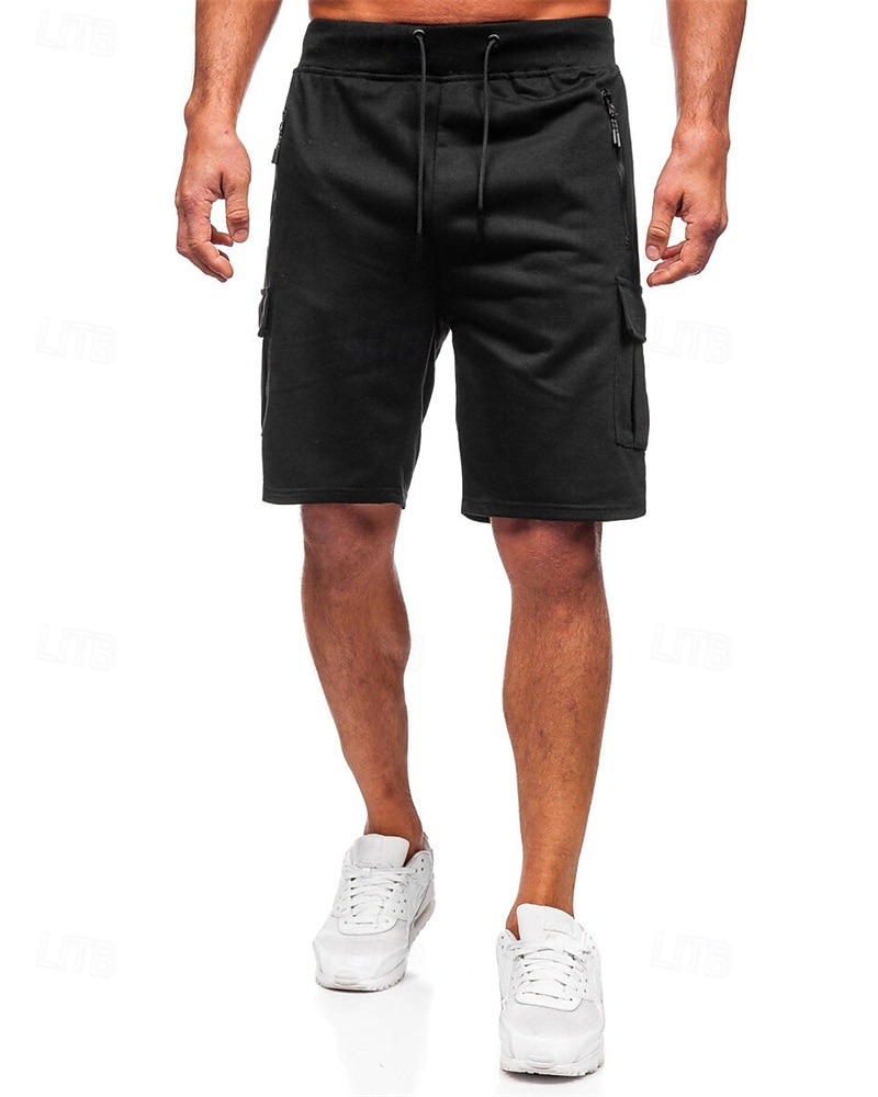 Homme Short athlétique Shorts de survêtement Shorts Shorts d'été Avec Poches Cordon de serrage Taille Élastique Uni Confort Respirant Court Extérieur Sports Classique Occasionnel Noir Gris Claire de 2025 ? $18.99 –P3