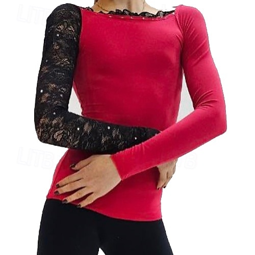 טייץ החלקה על הקרח לנשים בנות טופ עם מכנסיים ורוד גמישות גבוהה אימון מקצועי החלקה על הקרח החלקה אמנותית עם שרוולים ארוכים 2026 - $203.39 –P3