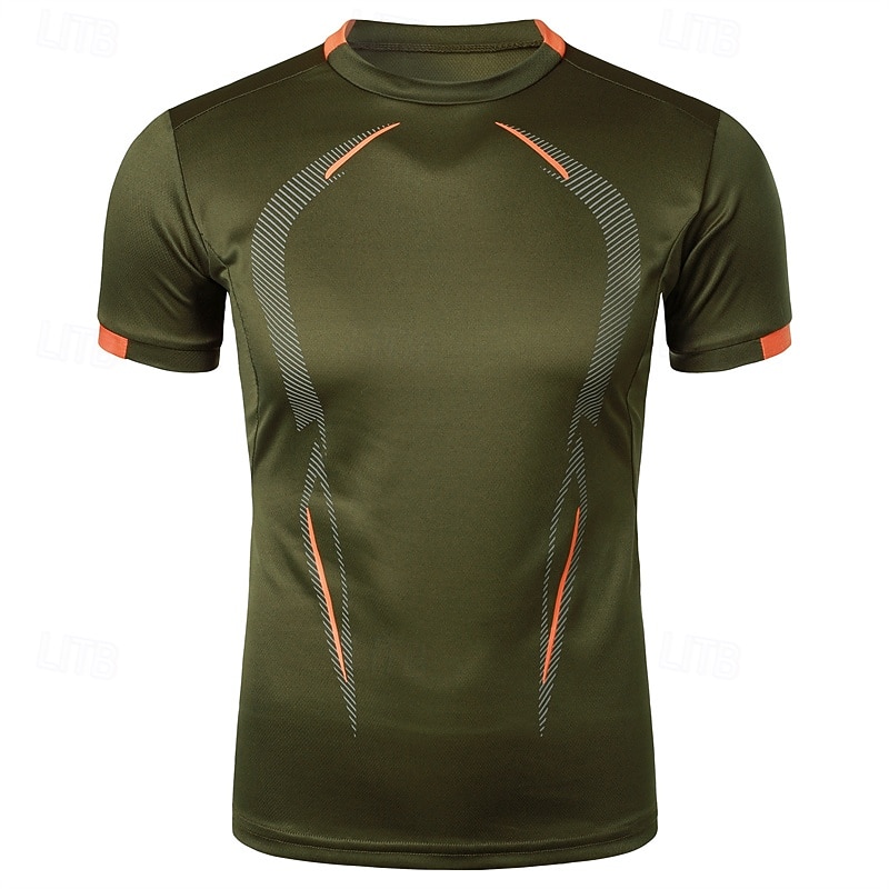 Multi-pakketten 3 stuks Voor heren Strakke ronde hals Korte Mouw Groen+Marineblauw+Zwart T-shirt Kleurenblok Sportief Sport Polyester Zomer 2026 - $33.99 –P4