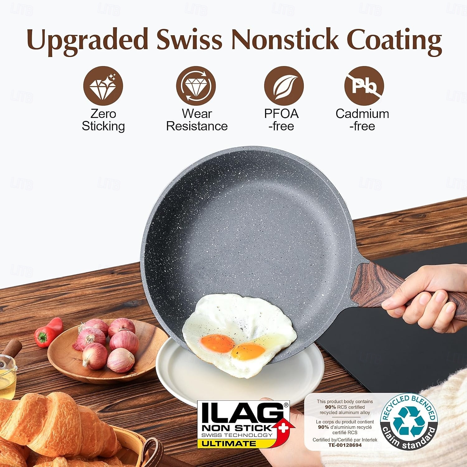 Nonstick Frying Pan Skillet, Granite Coating Omelette Pan, Healthy Stone Cookware Chef's Pan, PFOA Free 2025 - $25.99 –P9