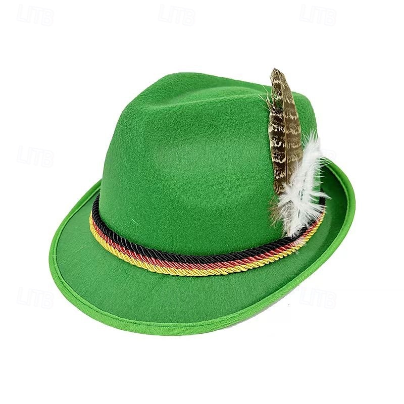 Herren Fedora-Hut Oktoberfesthut Schwarz Marineblau Modal Feder Mode Lässig Straße Täglich Farbblock Sonnenschutz Atmungsaktiv 2025 - $12.99 –P6
