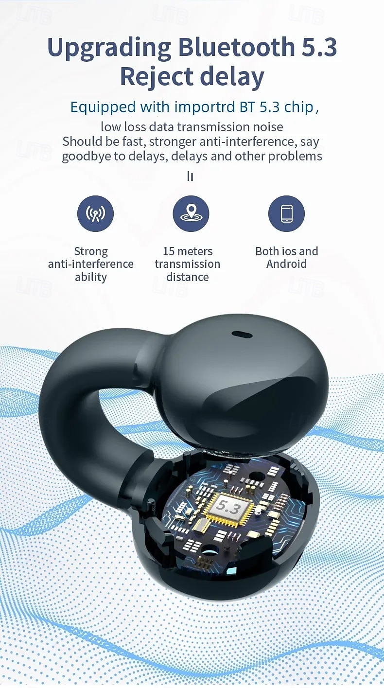 YX09 Open-Ear Wireless Earbuds Bluetooth 5.3 – Ultra-Light Clip-On Headphones with Mic, Low Latency, Waterproof, for Running, Gaming, Phone Calls 2025 - $22.99 –P10