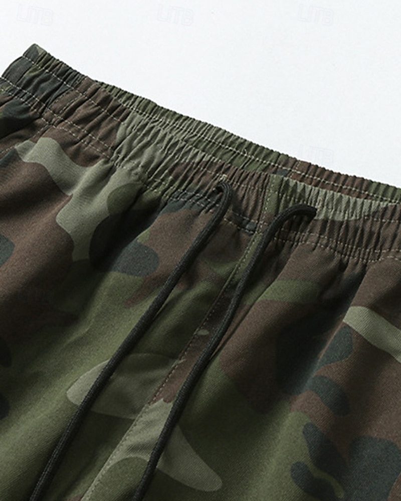 Voor heren Cargohosen Broek Camouflage broek Trekkoord Elastische taille Meerdere zakken camouflage Draagbaar Buiten Dagelijks Kamperen&Wandelen Modieus Klassiek Zwart Leger Groen 2026 - $21.99 –P4