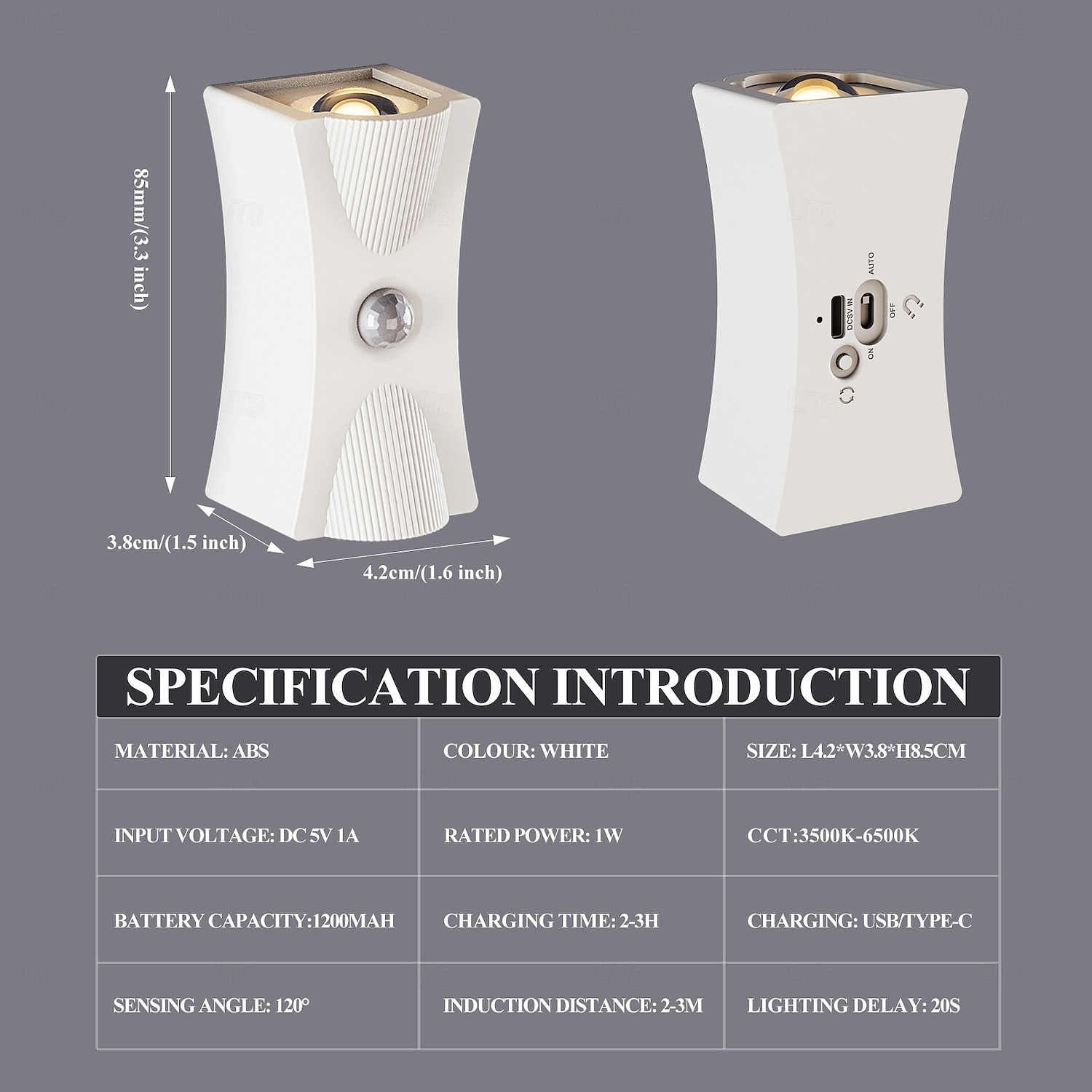 1 Pc Magnetic Charging Induction Wireless Wall Light Non drilling Three color Dimming Intelligent Human Sensing Room Bathroom Corridor Staircase Lighting Type-C Charging 2026 - $17.99 –P7