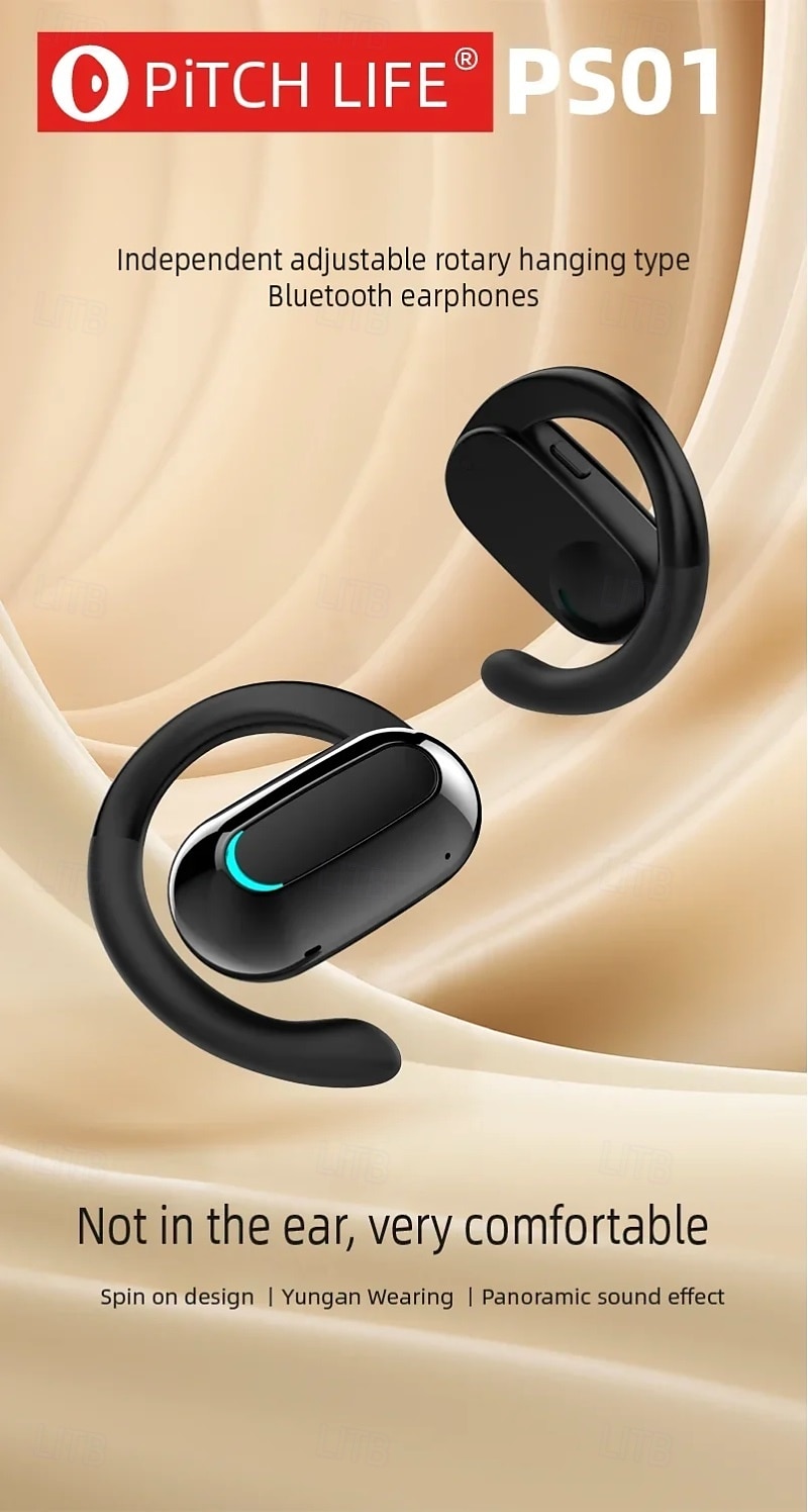 2025年 M-F9 Bluetooth 5.3 ワイヤレスイヤーフックイヤフォン – オープンイヤーTWSヘッドフォン ENCノイズキャンセリング 低遅延ゲーミング IOS  Android用  コレクション – $22.99 –P1