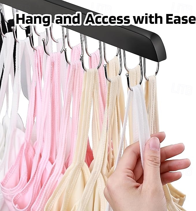 2 Pack Bra Hanger for Closet Organizer Premium Wooden Tank Top Hangers with 40 Foldable Hooks 360 Rotating Design Space Saving Storage for Tank Tops Bras Scarves and More 2025 - $18.99 –P5