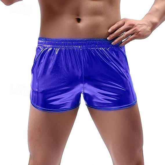 Metallisk 80-talet Glänsande latexpatent Shorts PU-läder Disk Maskeradkläder Herr Halloween Karnival Maskerad Fest / afton Möhippa Prideparad Vuxna Shorts 2025 - $17.99 –P9