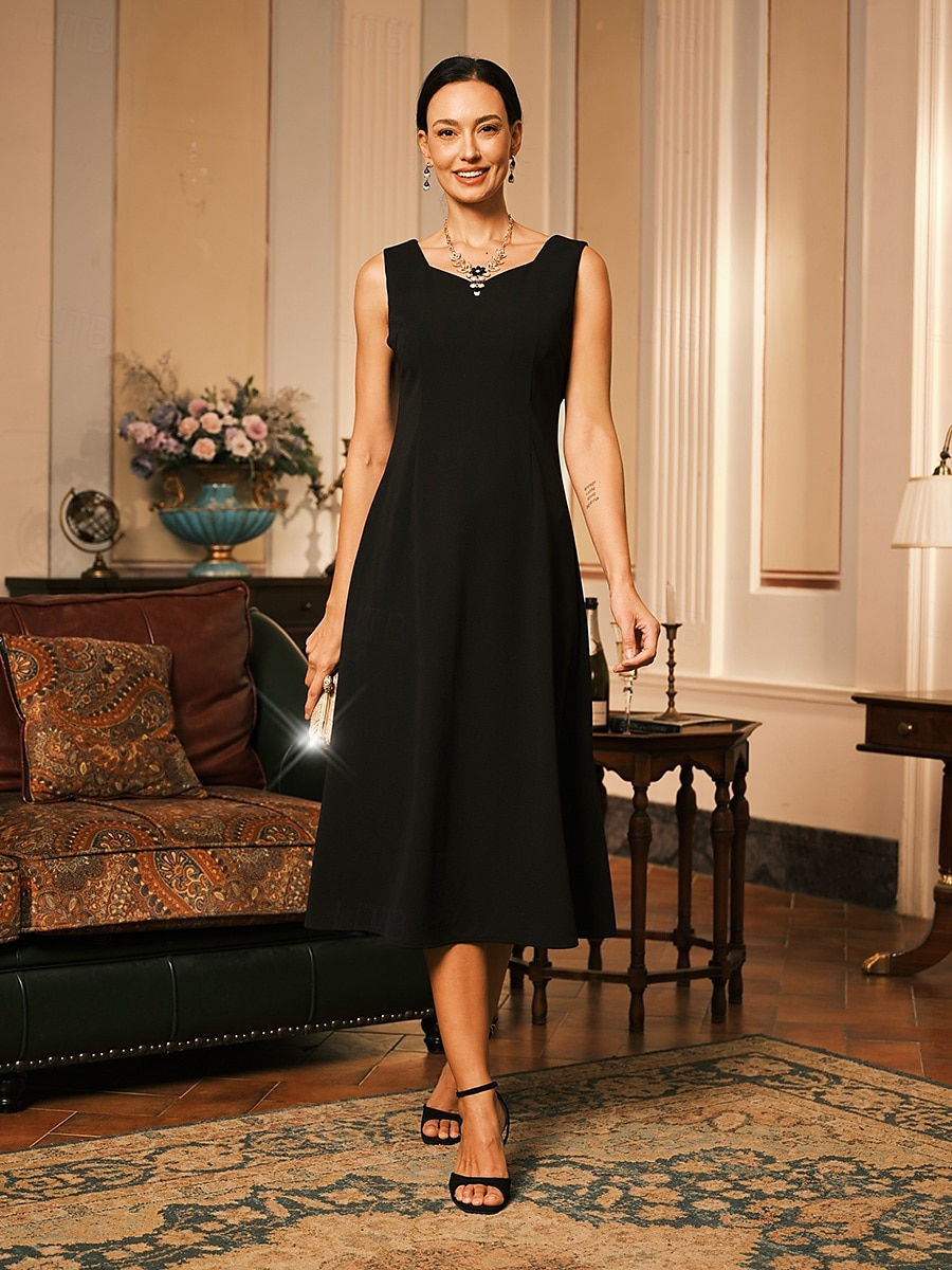 Dámské Midi šaty Plášťové šaty Šaty s bundou Elegantní koktejl Semiformální šaty Formální Párty Svatební host Běžný Květinový Dlouhý rukáv Tričkový Černá Jaro Podzim Zima 2025 - $69.99 –P4