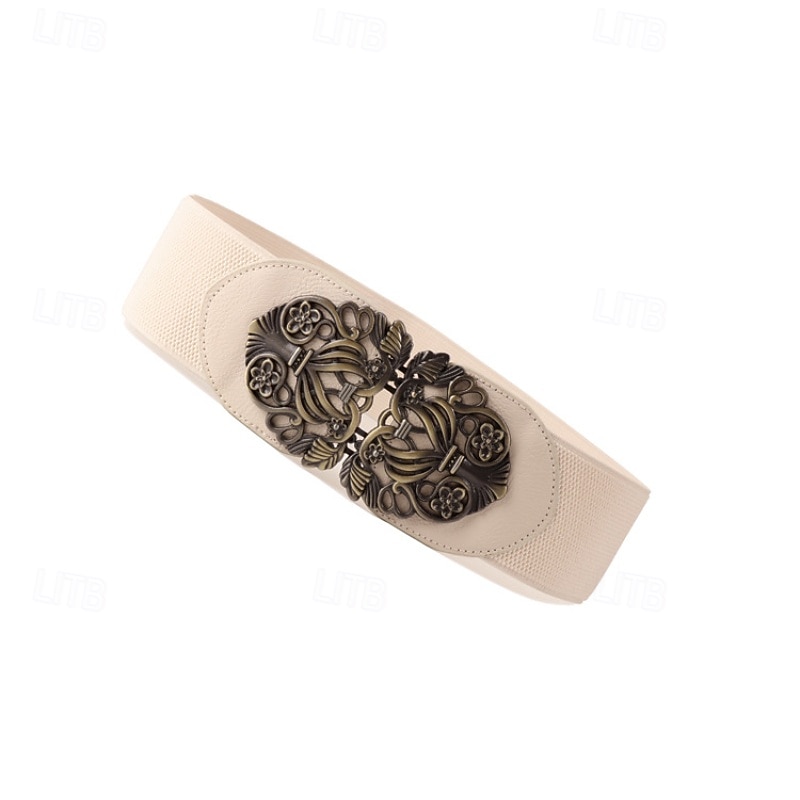 Dame Belte PU Svart Rød Kamel Beige Midjebelte Ferie Te Fest Blomstret 2026 - $16.49 –P2