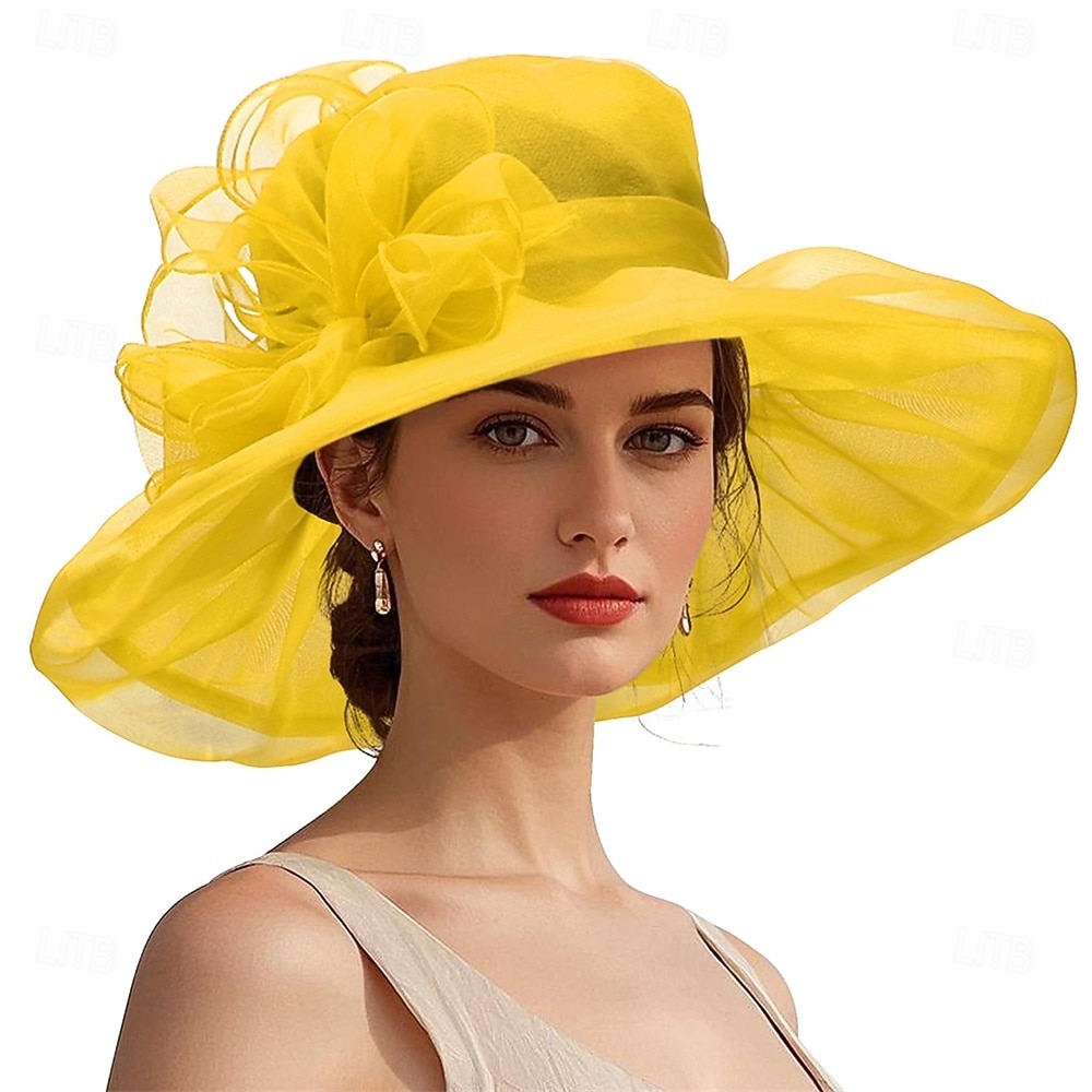 1950-tals Retro Vintage Derbyhatt Kyrkohatt Kentucky Derbyhatt Gentlewoman Noblewoman Kvinnors Derby Ascot Hästkapplöpning Festival Vuxenhatt Vår  Sommar 2026 - $31.99 –P1
