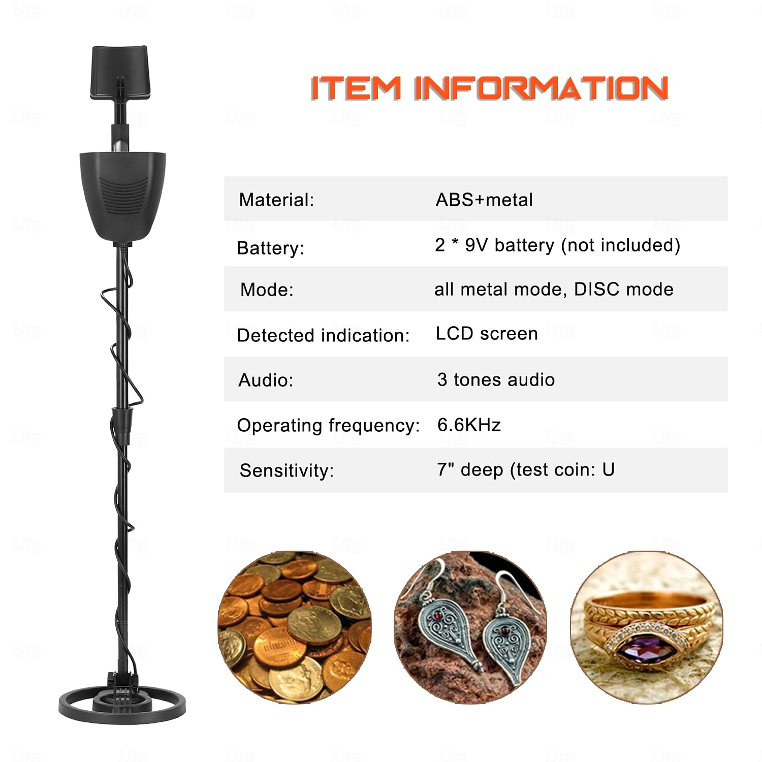 Metal detector professionale per esterni GT-5090 - rilevatore di metalli impermeabile ad alta precisione per oro/argento/rame/ferro con display LCD intelligente &altezza regolabile del 2025 a $145.99 –P7