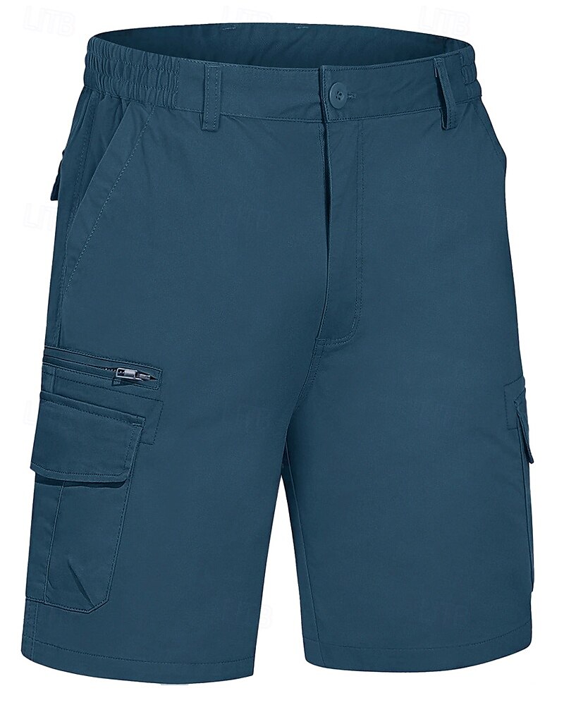 Per uomo Pantaloncini cargo Shorts Pantaloncini Estivi Elastico in vita Multi-tasche Tasca con Patta Semplice Comodità Indossabile Lunghezza al ginocchio All'aperto Sport Quotidiano Moda Casual Nero del 2025 a $40.99 –P9