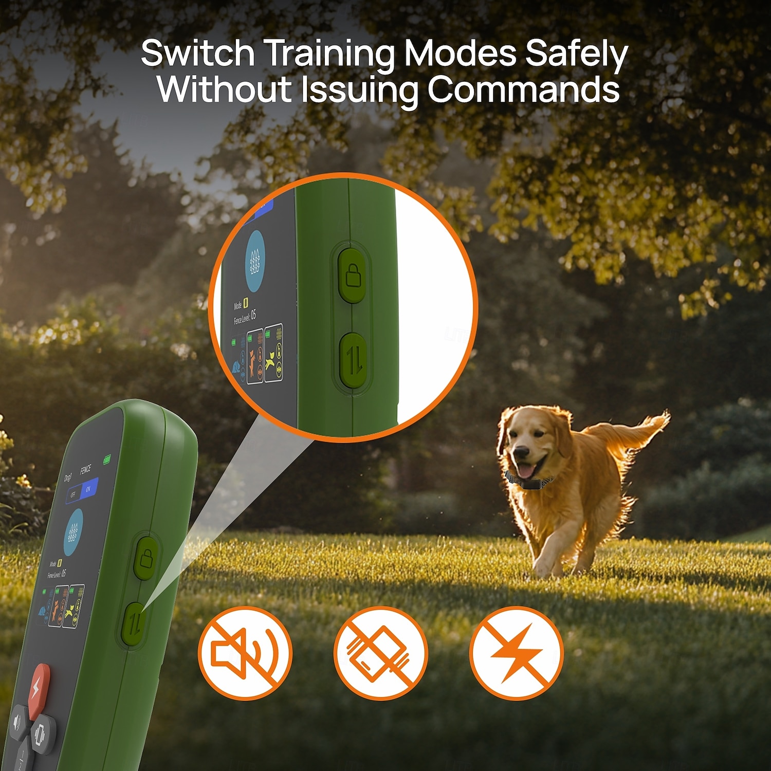 Trådløst gjerde for hundetrening, trådløst hundegjerde, 3 moduser, pipelyd, vibrasjon, vanntett, bærbar, trådløs, oppladbar, sikkerhet, nylon, abs+pc, elektroniske atferdshjelpemidler, 2025 - $106.99 –P6