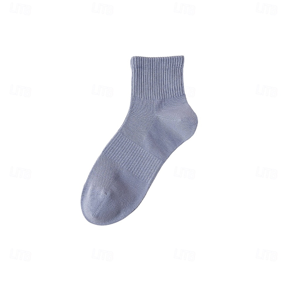 Herr 1 par Socka Ankel- och sneakersstrumpor Svart Vit Färg Slät Skola Formell Utomhus Tunn Sommar Vår Höst Dagligen Ledigt 2025 - $3.99 –P16