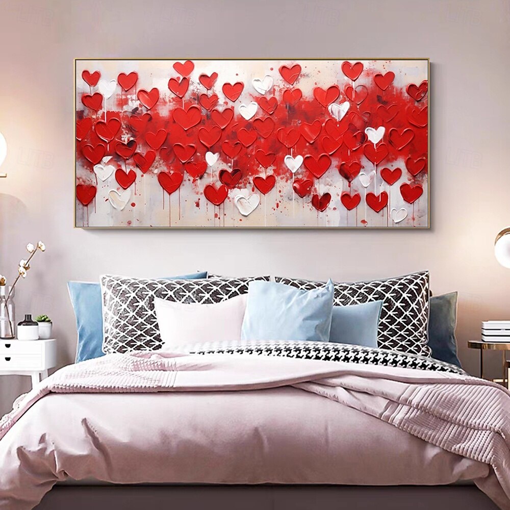Picturi în ulei pe pânză, realizate manual cu textură abstractă, cu diagramă cardiacă, realizate manual de Mintura, decorațiuni de perete, imagine modernă pentru decorul casei, fără ramă, neîntinsă 2025 - $83.99 –P1