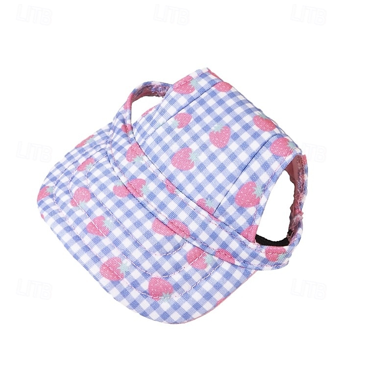 Gorra de béisbol para perro, visera playera de verano para perro y gato con agujeros para las orejas, tocado ajustable para cachorros 2025 - $15.49 –P15
