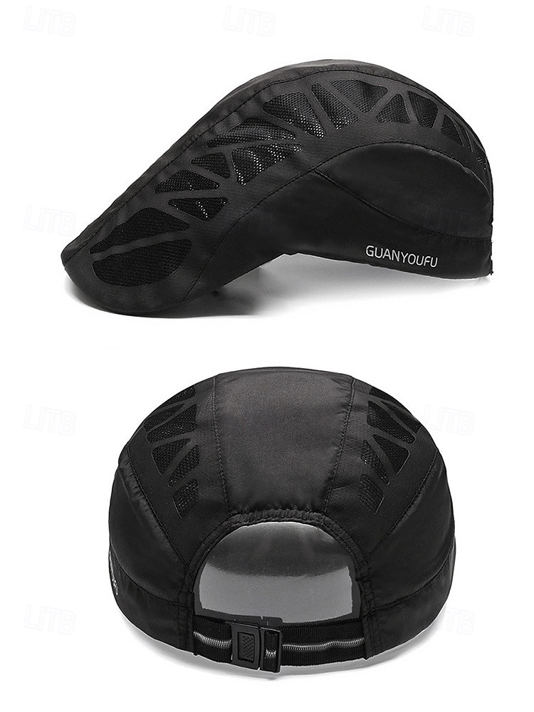 Atmungsaktive Baskenmütze für Herren mit Mesh-Einsatz, verstellbar für Outdoor-Aktivitäten und Laufen 2025 - $14.99 –P6
