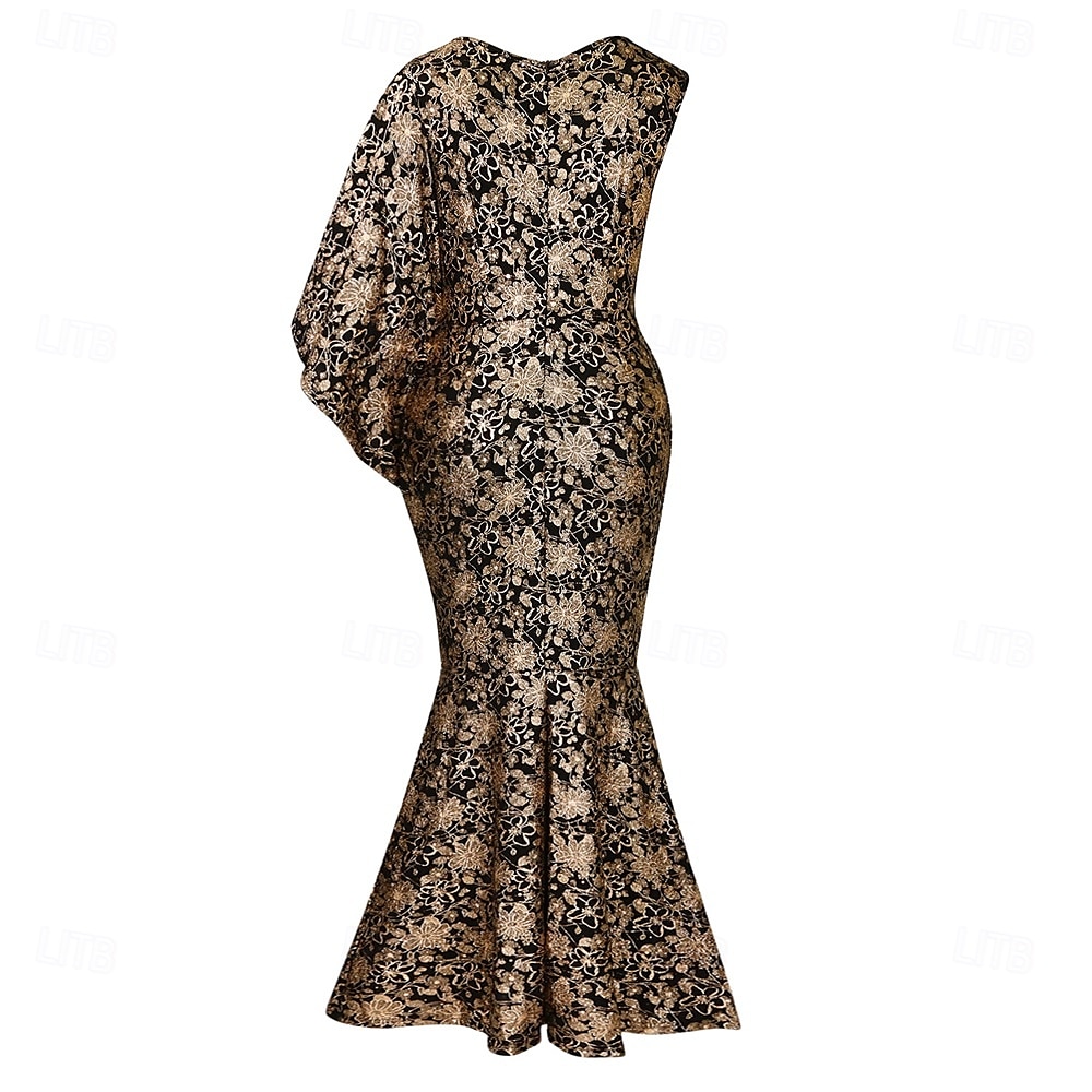 Kleid Mutter der Braut Kleid Elegantes Boot-Ausschnitt Bodenlänges Spitzen Kurzarm mit Pailletten 2025 - $49.99 –P17