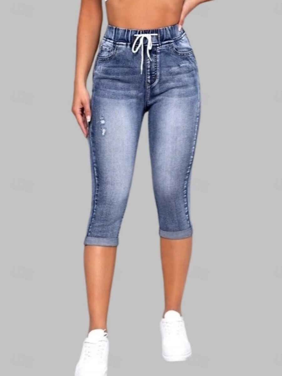 Legginsy damskie Capri 3D z nadrukiem wakacyjne casualowe rajstopy długość na łydkę wysoko w pasie jednolity kolor wysoki krój komfortowe oddychające szybko schnące elastyczne na zewnątrz uliczne 2025 - $31.99 –P8