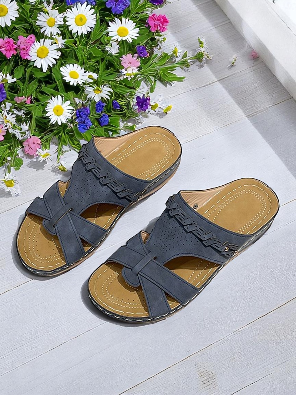 sandali comodi da donna – sandali rossi con cinturino largo e design a croce, ideali per passeggiate nel bosco e giornate di svago del 2026 a $24.99 –P3
