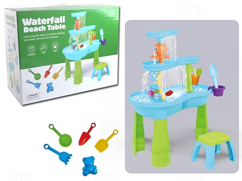 Table à eau pour tout-petits de 3 à 5 ans et de 1 à 3 ans - Table à eau d'extérieur pour enfants - Table sensorielle de sable, jouets d'été pour la plage, table d'activités pour bac à sable, jouets de 2025 ? $148.99 –P4