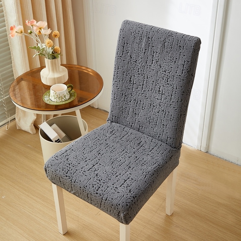 Funda para silla de comedor para el hogar, de tela polar, elástica, para el asiento 2025 - $13.99 –P16