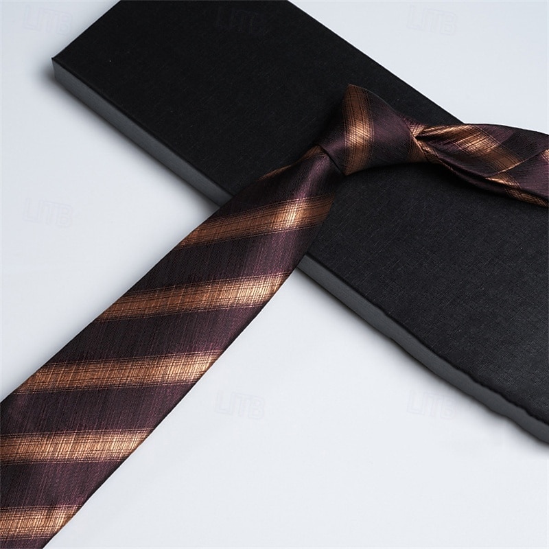Homme Cravates Mode Affaires Jacquard Rayures Fête de mariage Tenue quotidienne de 2025 ? $5.99 –P2