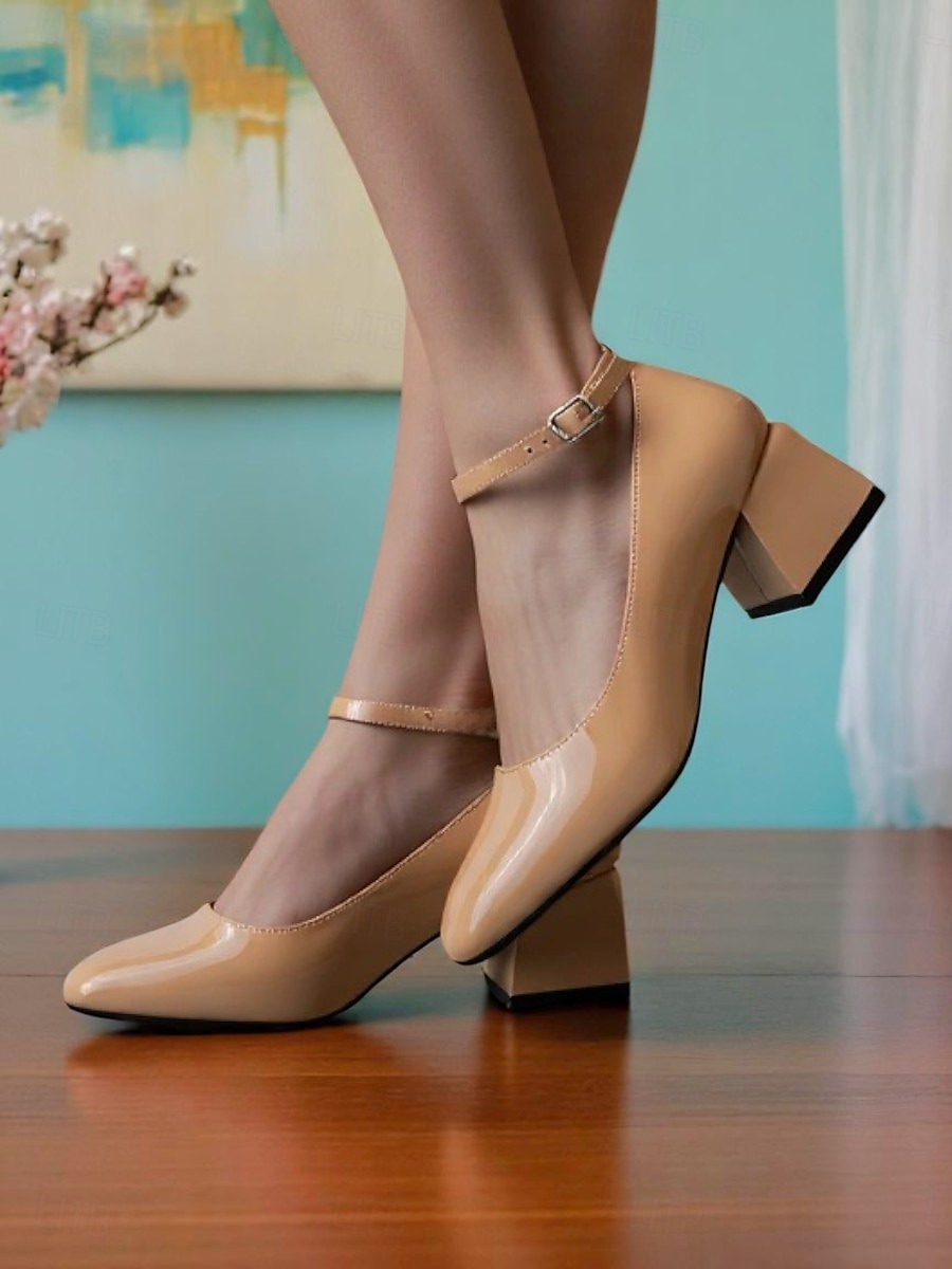 Women's Shiny Purple Patent Leather Mary Jane Heels – 1950s Retro Block Heel Pumps with Ankle Strap for Vintage Party, Wedding, and Prom 2025 - $46.99 –P4