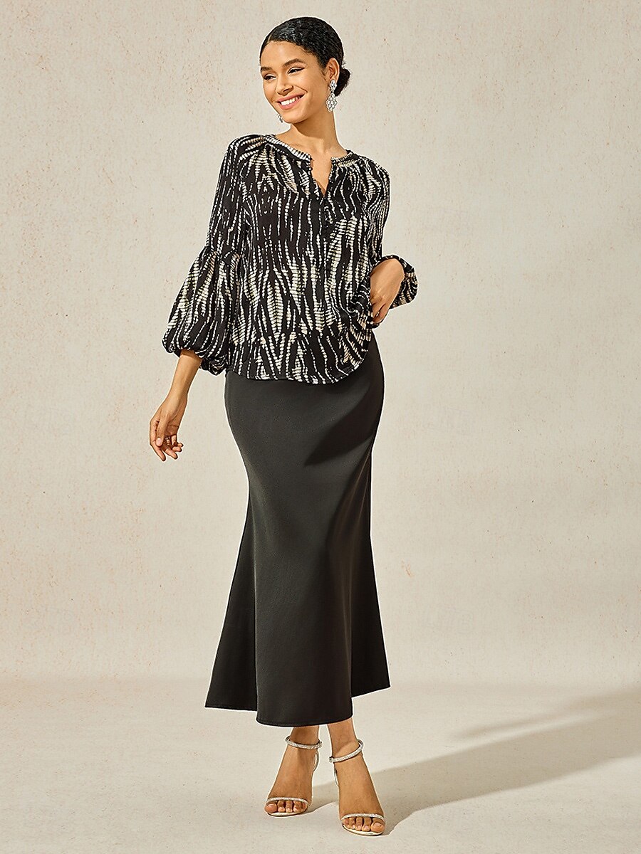 Damen Hemd Bluse Abstrakt Marmor Vintage Mode Lässig Langarm V Ausschnitt Normale Oberteile Arbeit Lässig Ferien Knöpfe Druck Schwarz Frühling & Herbst 2025 - $47.99 –P3