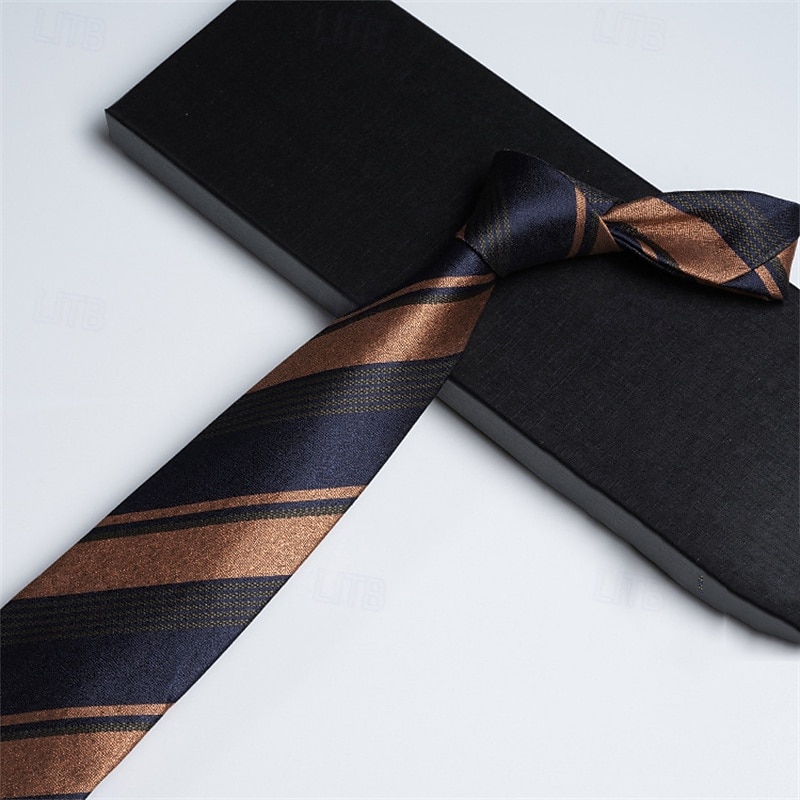 Per uomo Cravatte Moda Affari Jacquard A righe Ricevimento di matrimonio Abbigliamento quotidiano del 2025 a $5.99 –P4